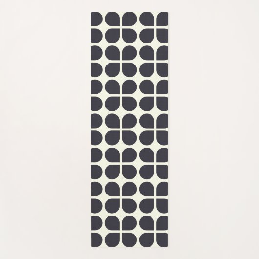 Geometrische Formen mittlerer Mod in Schwarz und W Yogamatte (Vorderseite)