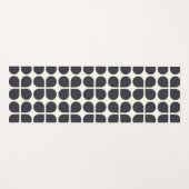 Geometrische Formen mittlerer Mod in Schwarz und W Yogamatte (Vorderseite (Horizontal))