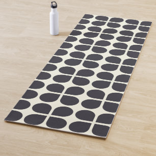 Geometrische Formen mittlerer Mod in Schwarz und W Yogamatte