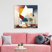 Geometrische Formen Moderne, farbenfrohe Kunst Can Leinwanddruck (Insitu (Wohnzimmer))