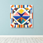 Geometrische Formen Moderne, farbenfrohe Kunst Can Leinwanddruck (Insitu (Holzboden))