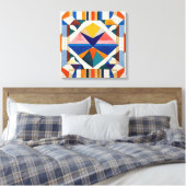 Geometrische Formen Moderne, farbenfrohe Kunst Can Leinwanddruck (Insitu (Schlafzimmer))