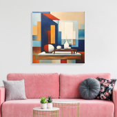 Geometrische Formen Moderne, farbenfrohe Kunst Can Leinwanddruck (Insitu (Wohnzimmer))