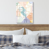 Geometrische Formen Moderne, farbenfrohe Kunst Can Leinwanddruck (Insitu (Schlafzimmer))