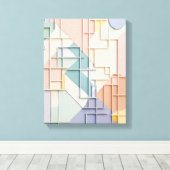Geometrische Formen Moderne, farbenfrohe Kunst Can Leinwanddruck (Insitu (Holzboden))