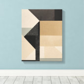 Geometrische Formen Moderne, farbenfrohe Kunst Can Leinwanddruck (Insitu (Holzboden))