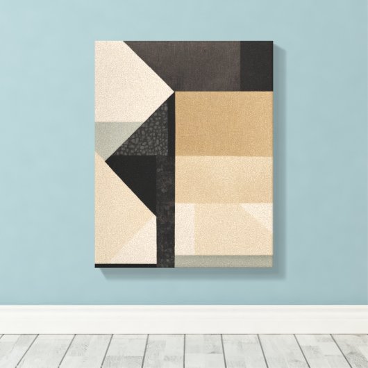 Geometrische Formen Moderne, farbenfrohe Kunst Can Leinwanddruck (Insitu (Holzboden))