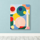 Geometrische Formen Moderne, farbenfrohe Kunst Can Leinwanddruck (Insitu (Holzboden))
