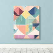 Geometrische Formen Moderne, farbenfrohe Kunst Can Leinwanddruck (Insitu (Holzboden))