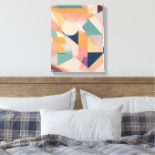 Geometrische Formen Moderne, farbenfrohe Kunst Can Leinwanddruck (Insitu (Schlafzimmer))