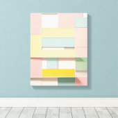 Geometrische Formen Moderne, farbenfrohe Kunst Can Leinwanddruck (Insitu (Holzboden))