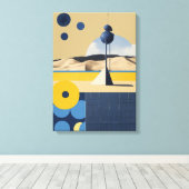 Geometrische Formen Moderne, farbenfrohe Kunst Can Leinwanddruck (Insitu (Holzboden))