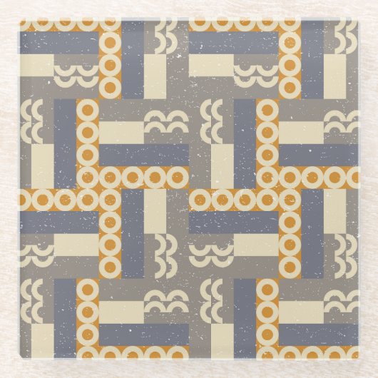 geometrische Formen, moderne Muster Glasuntersetzer (Vorderseite)