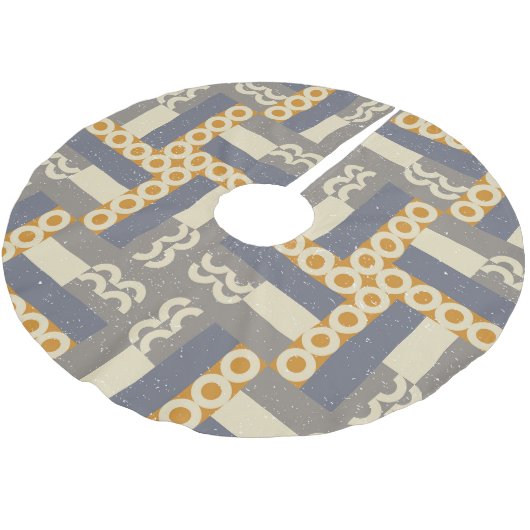 geometrische Formen, moderne Muster Polyester Weihnachtsbaumdecke (Schrägansicht)