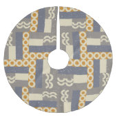 geometrische Formen, moderne Muster Polyester Weihnachtsbaumdecke (Vorderseite)