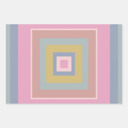 Geometrische Formen Muster in Pastellfarben Geschenkpapier Set (Vorderseite 3)