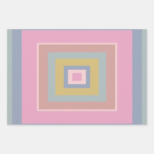 Geometrische Formen Muster in Pastellfarben Geschenkpapier Set (Vorderseite 2)
