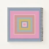 Geometrische Formen Muster in Pastellfarben Notizblock (Rückseite)