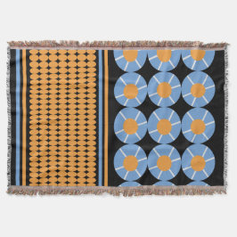 Geometrische Formen Orang Blue Muster Decke