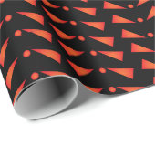 Geometrische Formen Orangenmuster Geschenkpapier (Rolleneckpunkt)