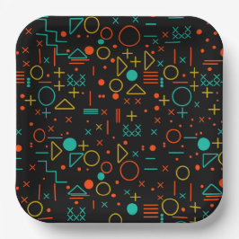 Geometrische Formen Pappteller