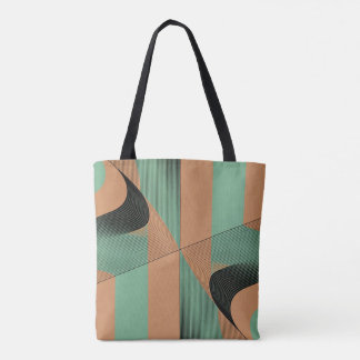 geometrische Formen retro vintage Terrakotta grün Tasche