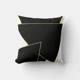Geometrische Formen Scandi Black Gold Keuchkissen Kissen