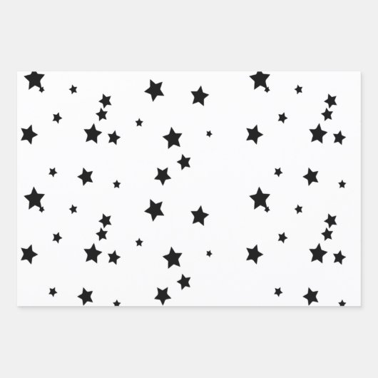 Geometrische Formen, schwarz und weiß Geschenkpapier Set (Vorderseite)