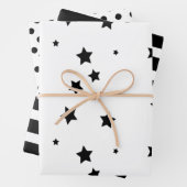 Geometrische Formen, schwarz und weiß Geschenkpapier Set (Beispiel)