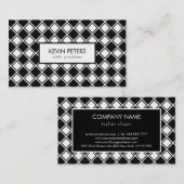 geometrische Formen, schwarz und weiß Visitenkarte (Vorne/Hinten)