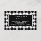 geometrische Formen, schwarz und weiß Visitenkarte (Rückseite)