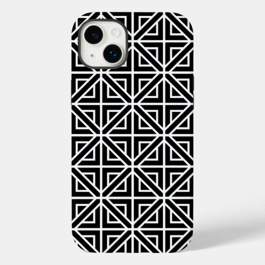 geometrische Formen Schwarz/Weiß Case-Mate iPhone Hülle (Rückseite)