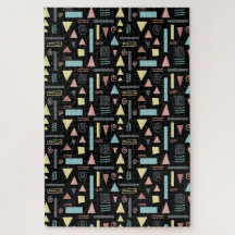 Geometrische Formen, schwarzes Muster