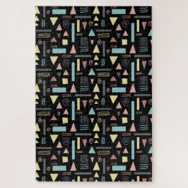 Geometrische Formen, schwarzes Muster Puzzle