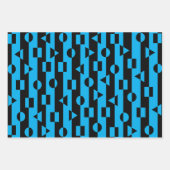 Geometrische Formen Schwarzweiß-Muster Geschenkpapier Set (Vorderseite 2)