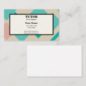 Geometrische Formen Tutor-Grafikdesigner Visitenkarte (Vorne/Hinten)