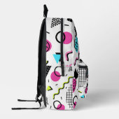 Geometrische Formen und Ananas Bedruckter Rucksack (Links)
