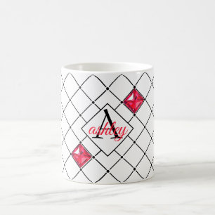 Geometrische Formen und Diamanten Kaffeetasse