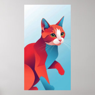Geometrische Formen und fett grafisch spielerisch Poster