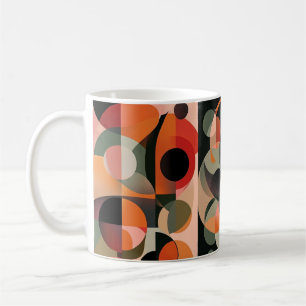 Geometrische Formen und lebendige Farben Wandkunst Kaffeetasse
