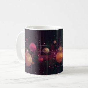 Geometrische Formen und leuchtende Farben Wandkuns Kaffeetasse
