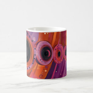 Geometrische Formen und leuchtende Farben Wandkuns Kaffeetasse