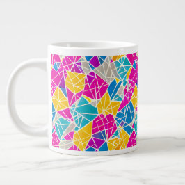 Geometrische Formen und Linien in lebendiger Farbe Jumbo-Tasse