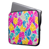 Geometrische Formen und Linien in lebendiger Farbe Laptopschutzhülle (Vorderseite Links)