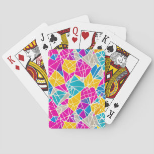 Geometrische Formen und Linien in lebendiger Farbe Spielkarten