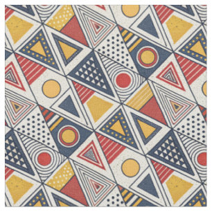 Geometrische Formen und Linien Muster Memphis-Stil Stoff