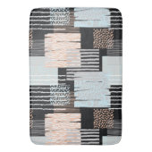 Geometrische Formen und Streifen Badematte (Vorderseite Vertikal)