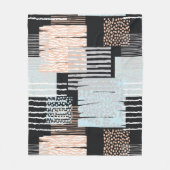 Geometrische Formen und Streifen Fleecedecke (Vorderseite)