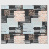 Geometrische Formen und Streifen Geschenkpapier (Flach)