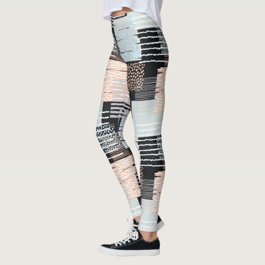 Geometrische Formen und Streifen Leggings (Links)